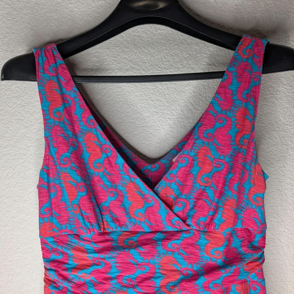 Lilly Pulitzer Vibrant Pink and Blue Maxi Dress - Picture 4 of 10